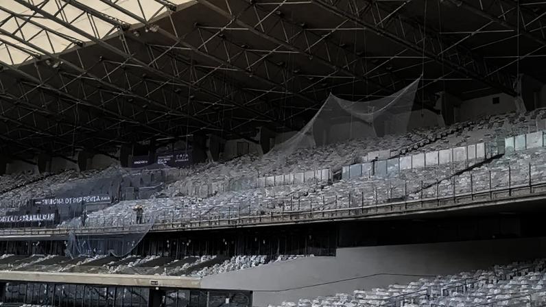 Imagens de como está ficando o setor visitante – Divulgação/Mineirão