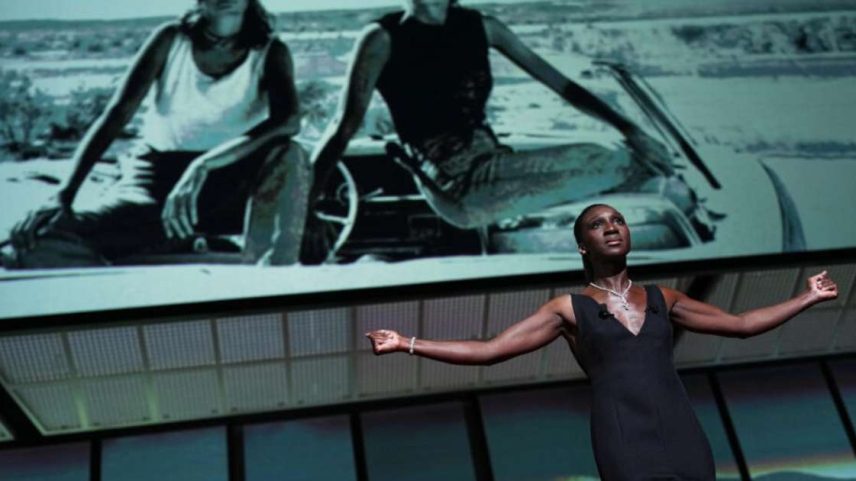 A atriz franco-maliana Eye Haïdara durante a cerimônia de abertura do Festival de Cinema de Cannes, em 12 de maio de 2026.