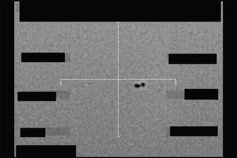 An image released by the Department of Defense claiming to show unidentified objects over the western United States in September 2025.