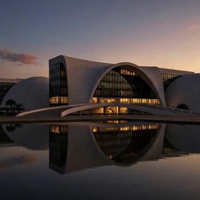 Edifício de 2011, obra de Niemeyer, sede da Justiça Eleitoral em Brasília