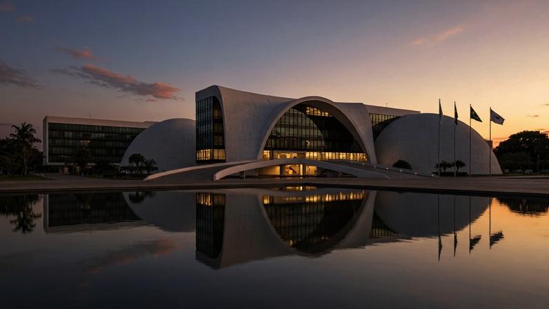 Edifício de 2011, obra de Niemeyer, sede da Justiça Eleitoral em Brasília
