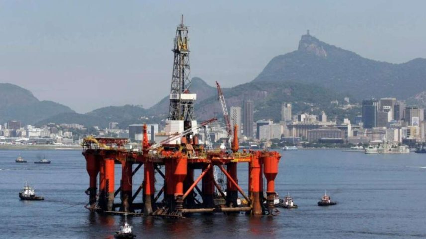 Uma plataforma da Petrobras no Rio de Janeiro.