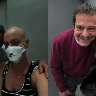 Fabiana Justus celebra fim do tratamento contra câncer em carrossel com médico
