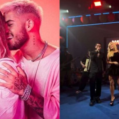 Zé Felipe canta música romântica escrita para a ex-mulher ao lado de Virginia