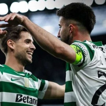 Ex-Palmeiras marca, Sporting goleia e assume segunda posição no Português