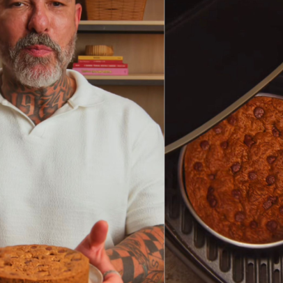Torta cookie na airfryer é fácil e conquista casa, diz Henrique Fogaça