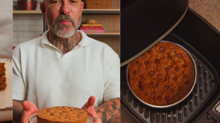 Torta cookie na airfryer é fácil e conquista casa, diz Henrique Fogaça