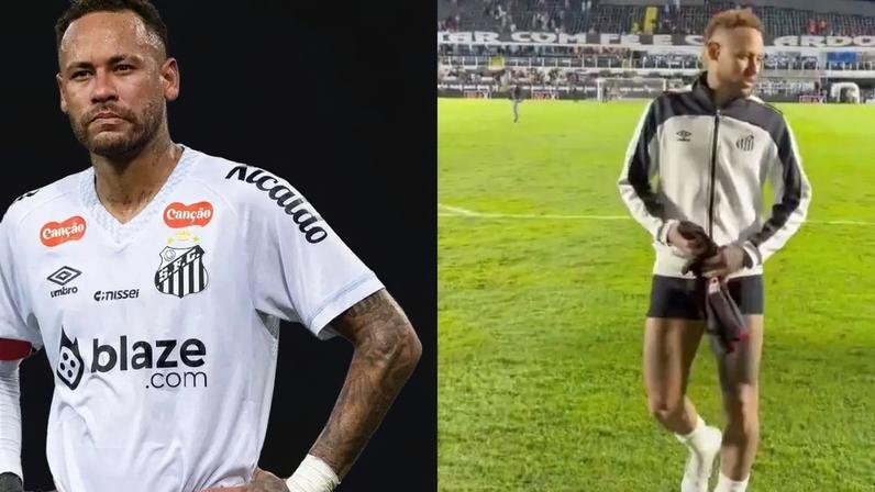 Vídeo de Neymar de cueca em campo viraliza e detalhe inusitado no corpo do jogador rouba a cena: 'Nunca tinha reparado que ele tem...'.