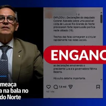 Deputado do RN disse que receberia sindicalistas armado, não Lula; vídeo é antigo