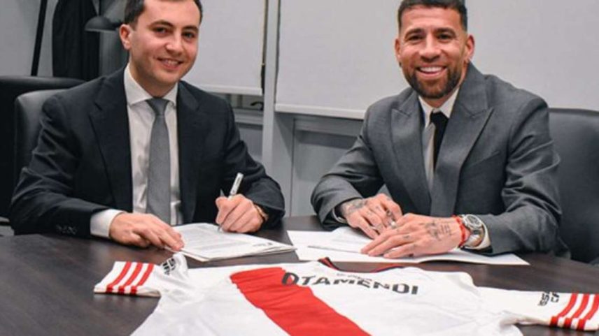 Otamendi assinou contrato com o River Plate até o fim de 2027