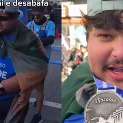 Influenciador que pesava 310 kg completa 10 km de maratona internacional