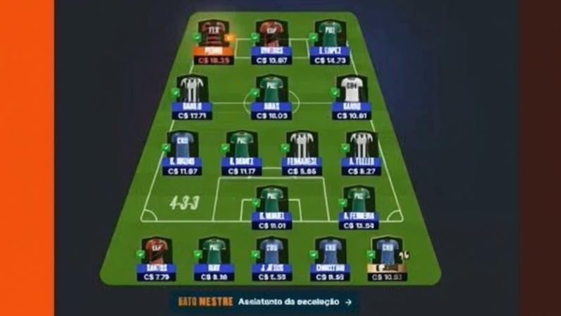 Veja time oficial do Cartola para a rodada #14 do Brasileirão