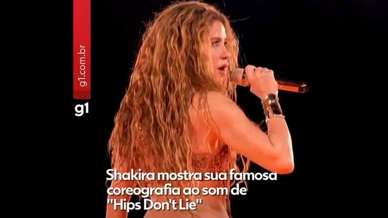 Shakira revela coreografia de Hips Don't Lie em apresentação