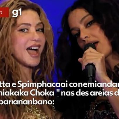 Anitta e Shakira apresentam 'Choka Choka' em Copacabana
