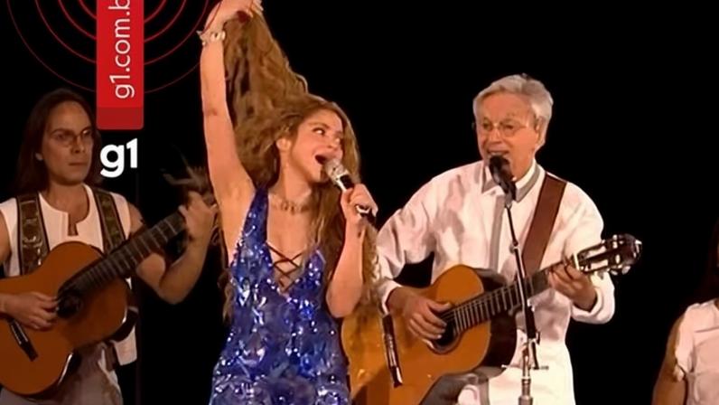 Caetano Veloso se apresenta em Copacabana; Shakira declara ser sua fã