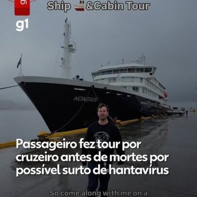 Vídeo mostra interior de cruzeiro antes de mortes por possível hantavírus