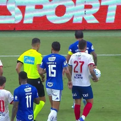 Matheus Henrique protesta contra árbitro após Bahia x Cruzeiro: tossir sangue