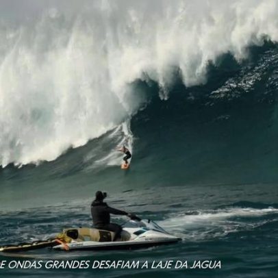 Michaela Fregonese pode ter surfado maior onda do Brasil na Nazaré brasileira