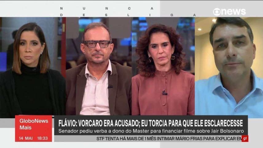 Senador Flávio Bolsonaro divulga entrevista no Programa Mais da GloboNews