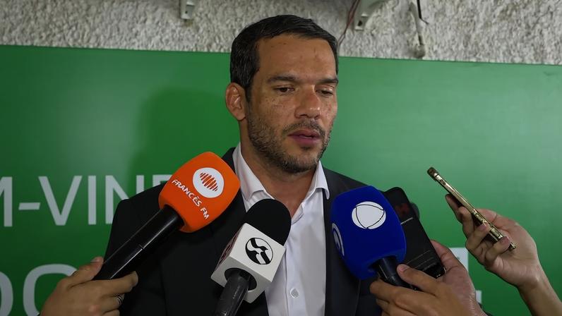 Presidente da CBF, Samir Xaud visitou Alagoas nesta quinta — Foto: TV Asa Branca