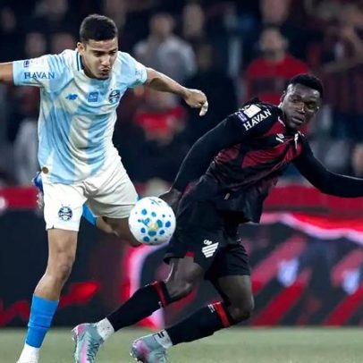 Athletico e Grêmio empatam em jogo com expulsões