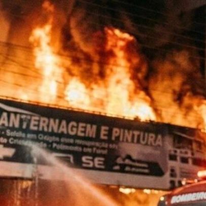Incêndio destrói loja em Luziânia e comunidade se mobiliza para ajudar