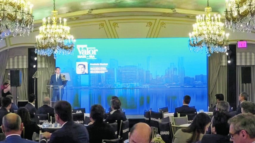 Terceira edição do Summit Valor Brazil-USA, realizada na quarta-feira, em Nova York: encontro reuniu CEOs, empresários, investidores e autoridades dos dois países para debater relação bilateral — Foto: Vanessa Carvalho/Valor