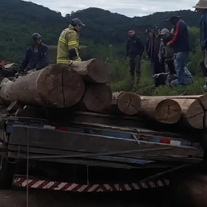Carga de eucalipto despenca e mata trabalhador no Norte do RS