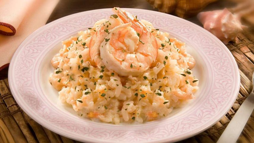 Risoto de camarão
