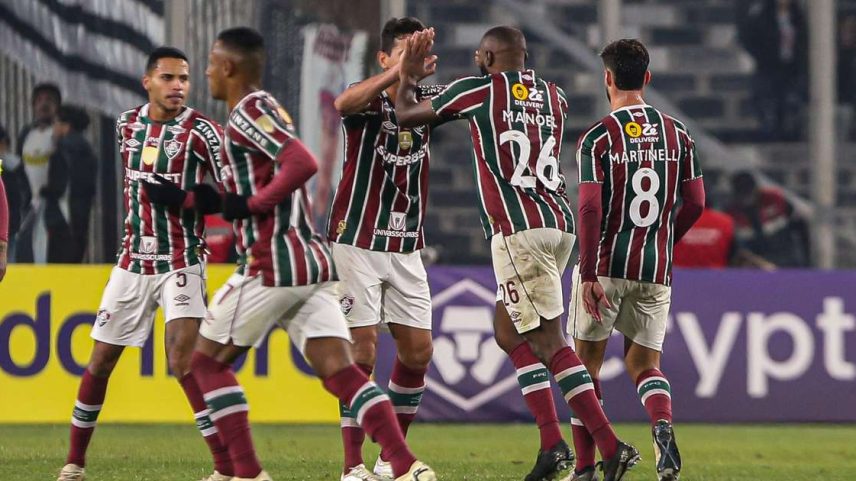 comemoração do gol de Manoel FOTO DE MARCELO GONÇALVES / FLUMINENSE FC