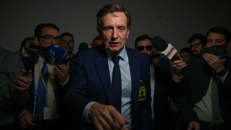 O pastor e hoje deputado federal Marcelo Crivella, em 2020, quando era prefeito do Rio de Janeiro e fazia visita ao Palácio do Planalto, em Brasília