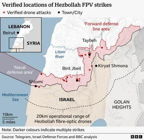 Vídeos de drones do Hezbollah revelam táticas em evolução contra Israel