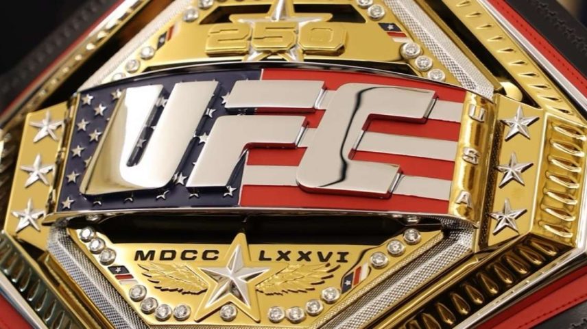 Cinturão a ser entregue no UFC Casa Branca
