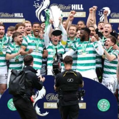 Celtic celebra pentacampeonato escocês com virada sobre o Hearts