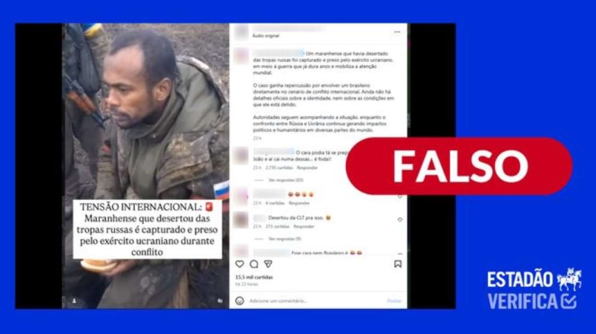 Vídeo de maranhense capturado por ucranianos na guerra é IA