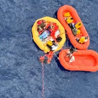 Sobreviventes de queda de avião passam 5 horas no mar perto da Flórida e escapam