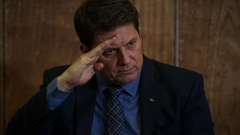 Mario Frias, então secretário especial de Cultura, durante evento de comemoração do Dia Nacional do Forró, no Palácio do Planalto