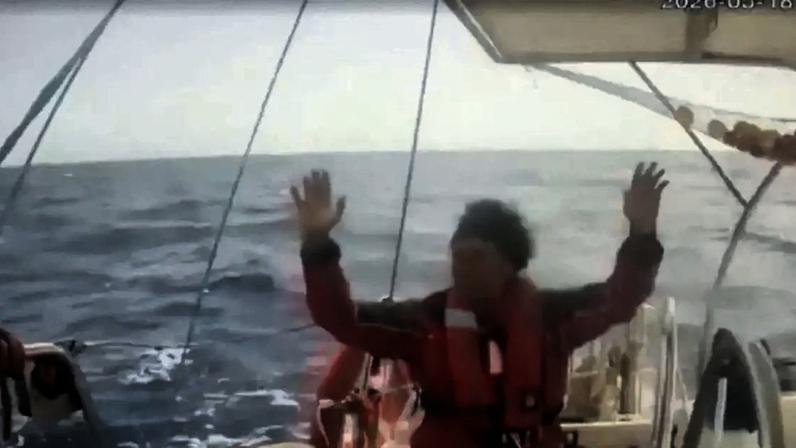Marinha israelense intercepta Flotilha Global Sumud a caminho de Gaza 18 de maio de 2026 Captura de tela em vídeo de divulgação via REUTERS