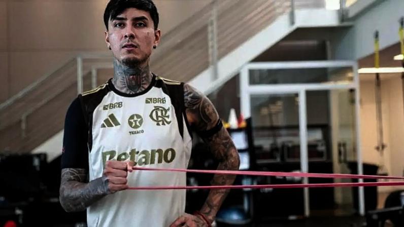 Pulgar segue trabalhando fisicamente para voltar ao time do Flamengo –