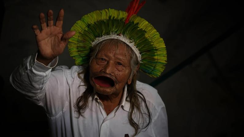 O cacique Raoni, em Brasília