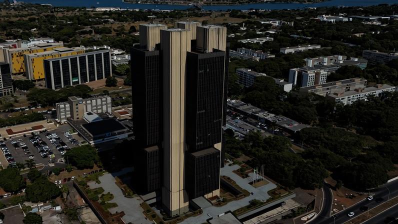 Vista aérea da sede do Banco Central, em Brasília
