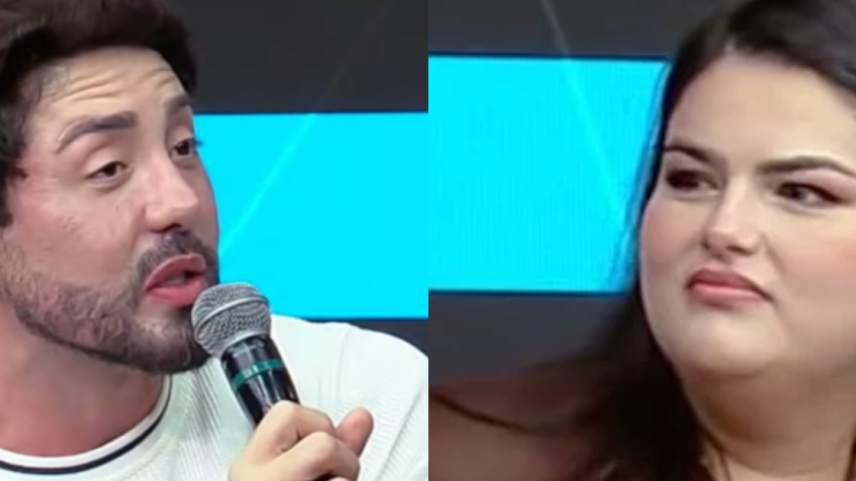 Sem espelho em casa, Rico Melquíades dá show de gordofobia no 'SuperPop' e toma invertida de modelo plus size: 'Fez 30 mil procedimentos e continua feio'.