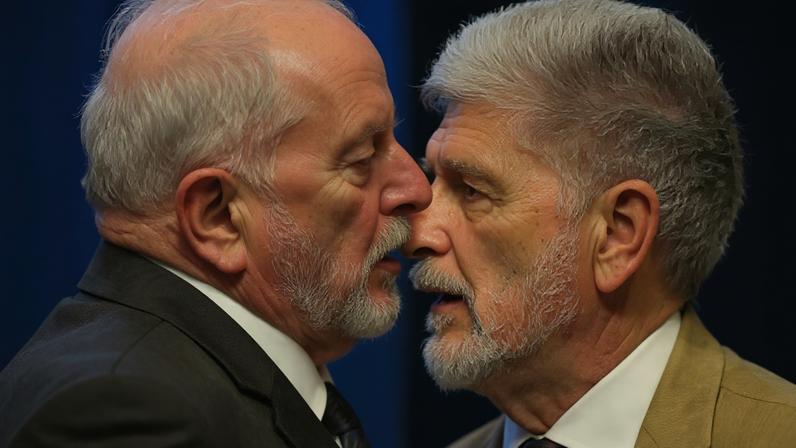 O presidente Lula e seu assessor internacional Celso Amorim