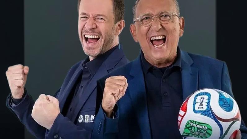 Galvão Bueno e Tiago Leifert fazem parte do time de transmissão –