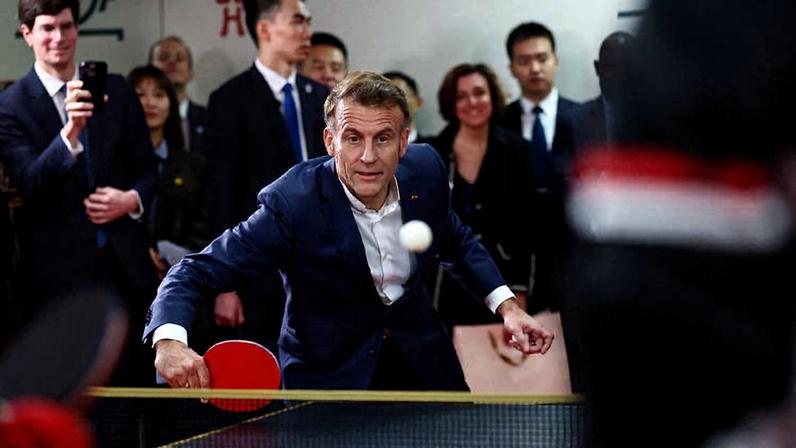 Emmanuel Macron durante visita do presidente francês à China - Sarah Meyssonnier - 05.dez.2025/Reuters