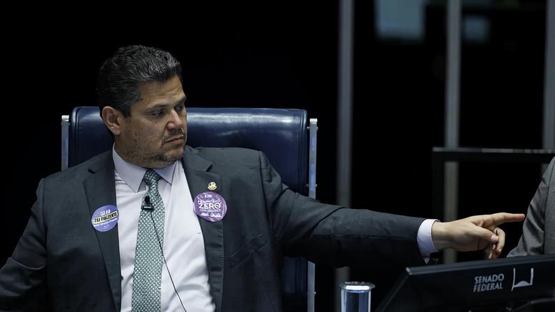 O presidente do Senado, senador Davi Alcolumbre (União-AP).