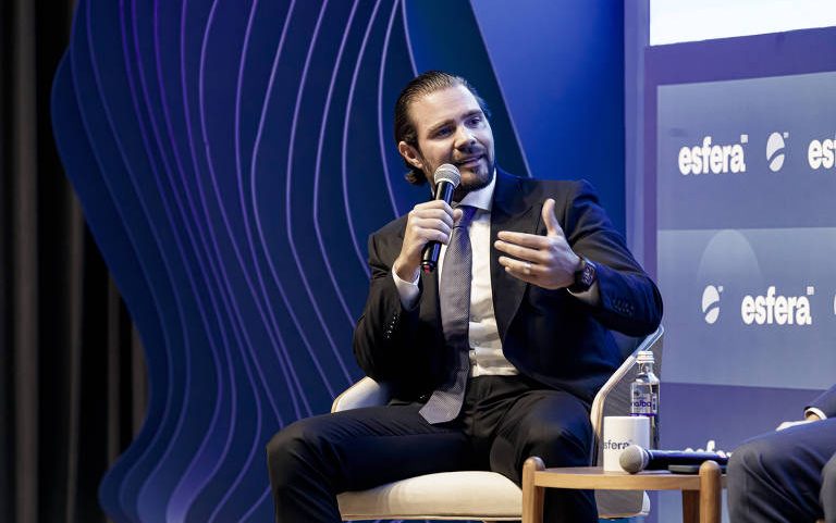 O ex-banqueiro Daniel Vorcaro durante evento em 2024 - Rubens Cavallari - 22.abr.24/Folhapress