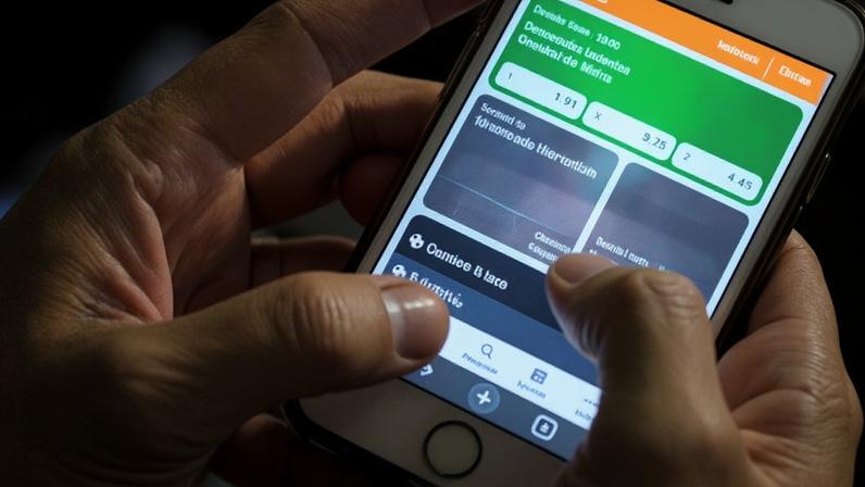 'Meu nome está sujo em 5 bancos por causa de bets': a angústia de brasileiros em meio ao endividamento recorde Mãos segurando um celular que mostra na tela ícones de sites de apostas