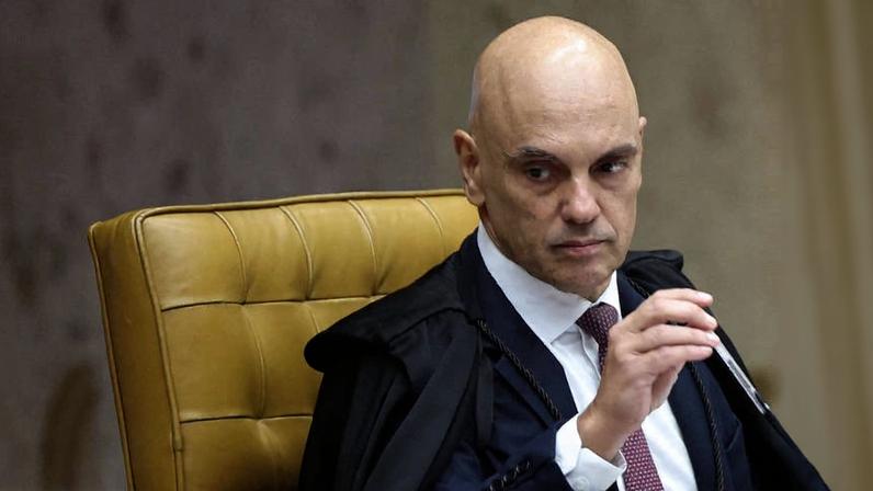 O ministro do STF Alexandre de Moraes, durante sessão no tribunal