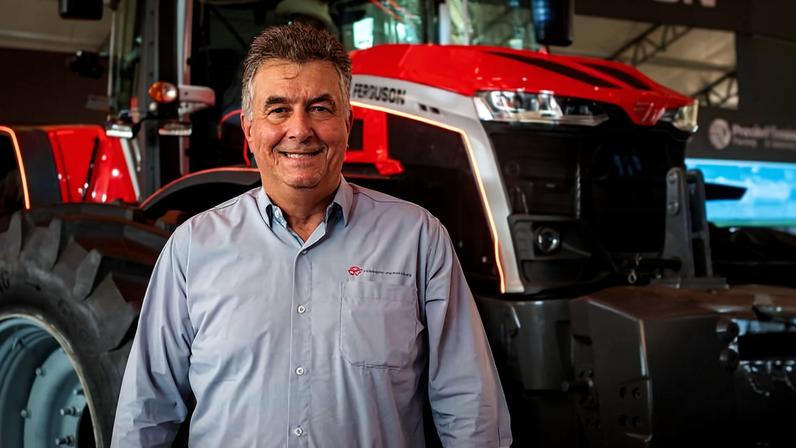 Luis Felli, head global da Massey Ferguson e vice-presidente sênior da Agco, na Agrishow, em Ribeirão Preto